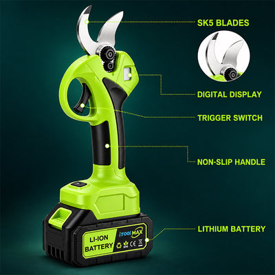 itoolmax 30mm cordless electric pruning shears more details
