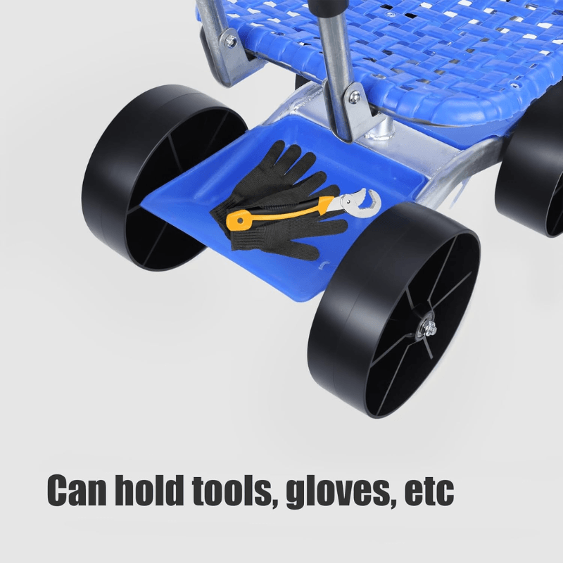 itoolmax 360 degree rotating gardening seat can hold tools