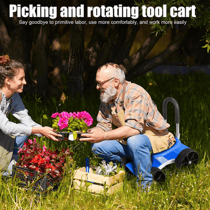 itoolmax 360 degree rotating gardening seat for outdoor