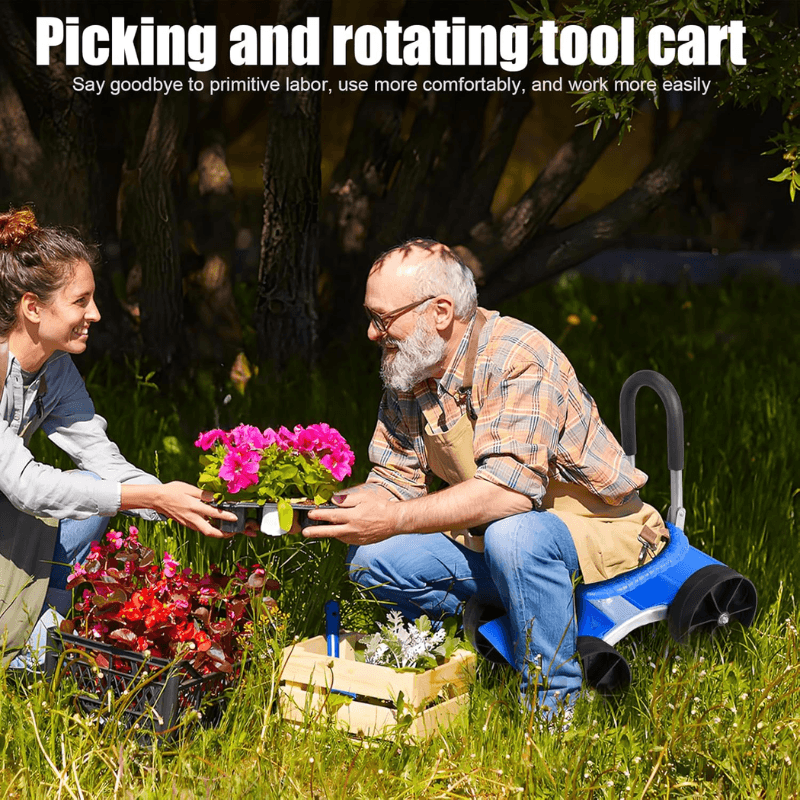 itoolmax 360 degree rotating gardening seat for outdoor