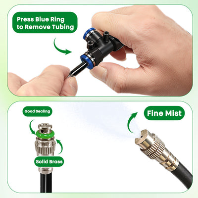 itoolmax 360 drip irrigation kit packeted press bllue ring to remove tubing