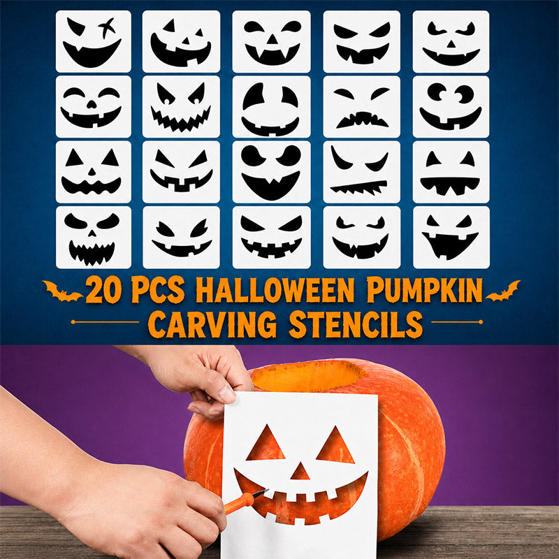 itoolmax 36pcs pumpkin carving kit with 20 pumkin carving stencils