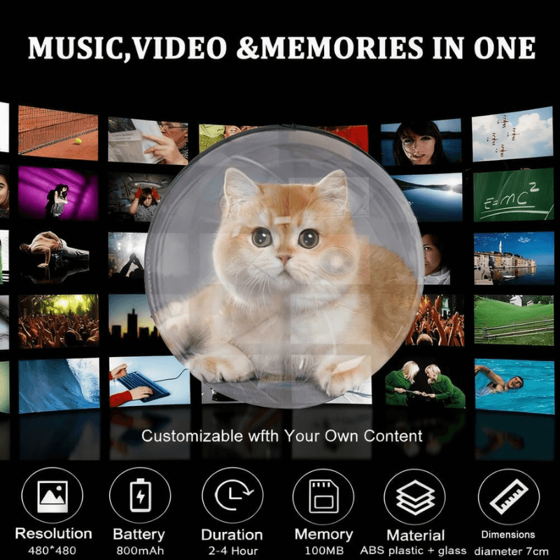 iToolMax 3D Crystal Ball Video Player Supports WiFi Multi Function