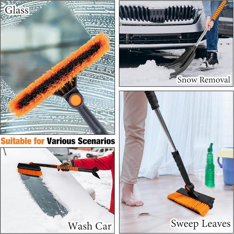 itoolmax 4 in 1 extendable car snow brush multifunctions
