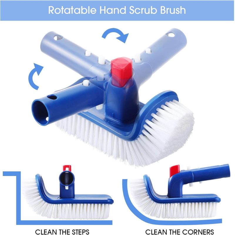 itoolmax 4 in 1 pool cleaning kit with bursh