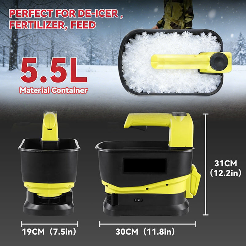 itoolmax 5.5l electric handheld ice melt spreader