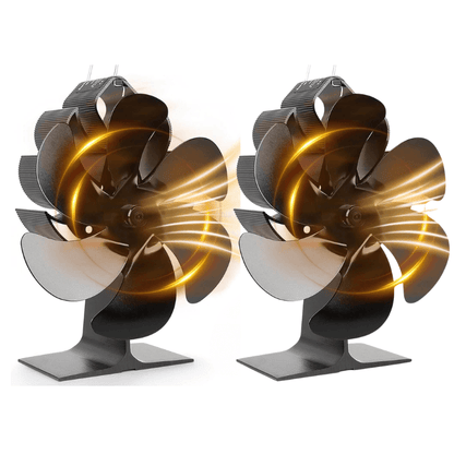 itoolmax 6 blades heat powered wood stove fan 2pack