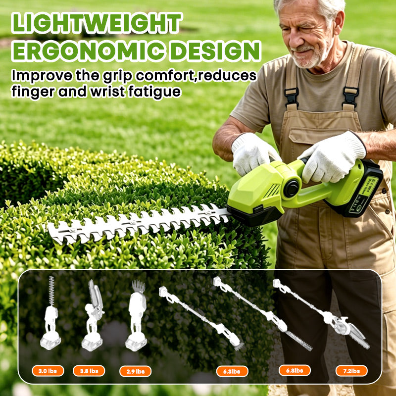 itoolmax 6 in 1 cordless hedge trimmer pole saw lightweight