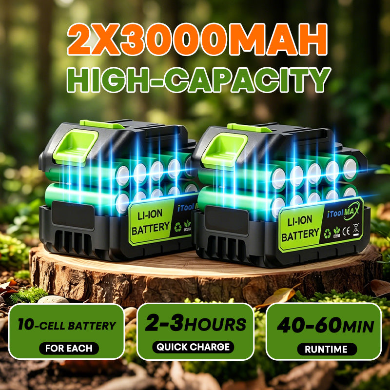 itoolmax 6 in 1 cordless hedge trimmer pole saw with 2 hour runtime