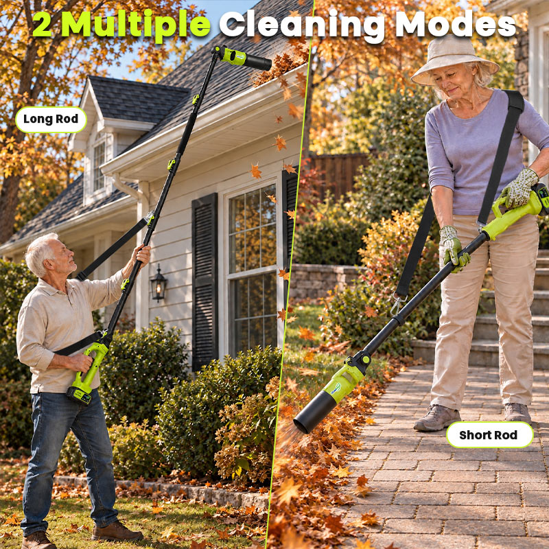 itoolmax 7.8ft roof leaf blower with pole 2 cleaning modes