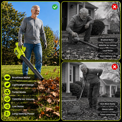 itoolmax 720cfm cordless electric leaf blower advantages