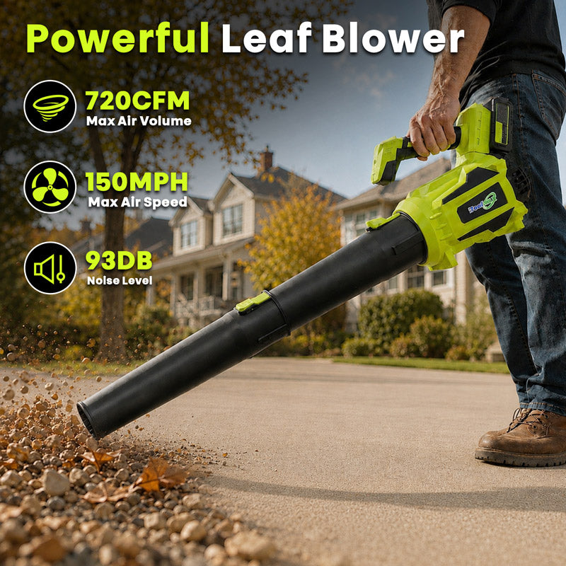 itoolmax 720cfm cordless electric leaf blower with powerful motor