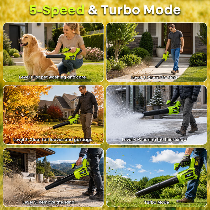 itoolmax 720cfm cordless electric leaf blower with turbo mode