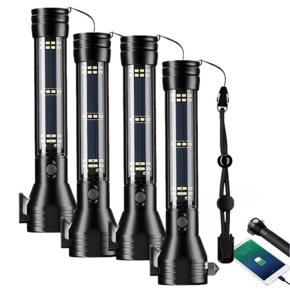 itoolmax 9 in 1 emergency solar power flashlight 4 packs