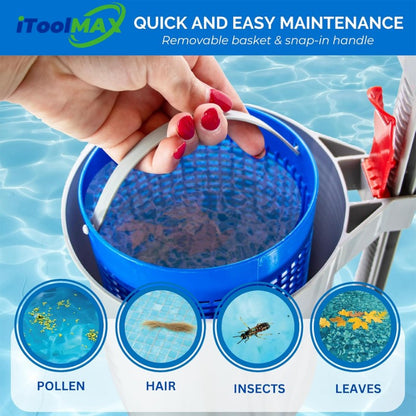 itoolmax above ground pool skimmer quick removable basket