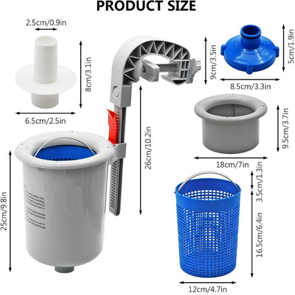 itoolmax above ground pool skimmer size chart