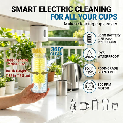itoolmax automatic rotating bottle brush smart cleaning
