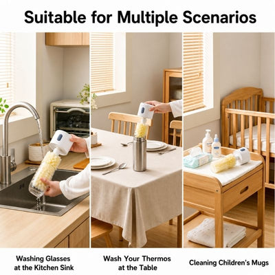 itoolmax automatic rotating bottle brush usage scenario