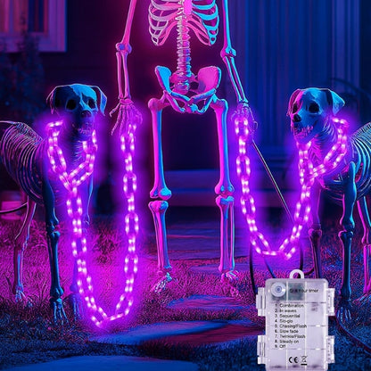 itoolmax battery halloween string lights product purple