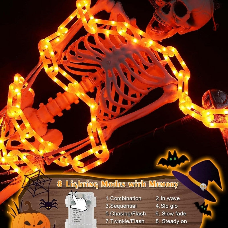itoolmax battery halloween string lights product with 8 lighting modes