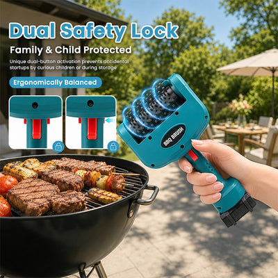 itoolmax cordless electric grill brush dual safety lock