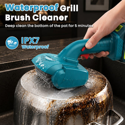itoolmax cordless electric grill brush waterproof