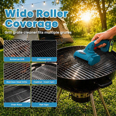 itoolmax cordless electric grill brush wide roller coverage