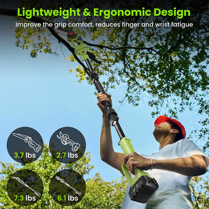 itoolmax cordless pole pruning shears lightweight