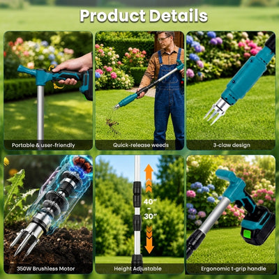 itoolmax cordless stand weed puller uograde model