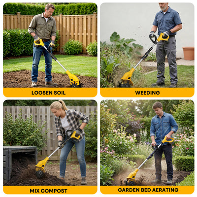 itoolmax cordless tiller electric cultivator applications