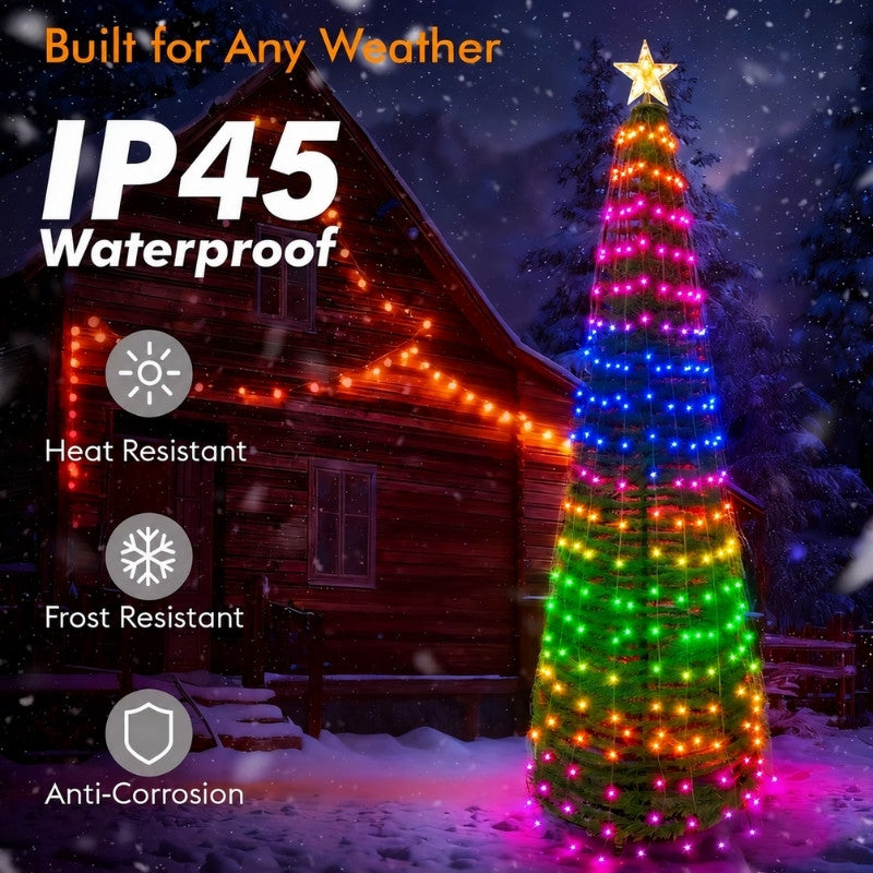 itoolmax diy custom app control christmas tree lights waterproof