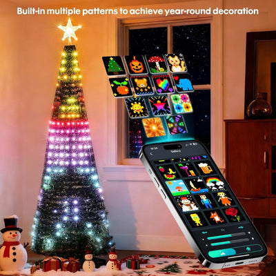 itoolmax diy custom app control christmas tree lights with many patterns