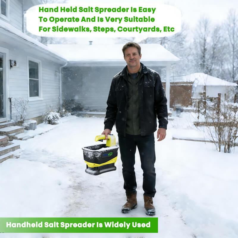 itoolmax electric handheld seed spreader ice melt 