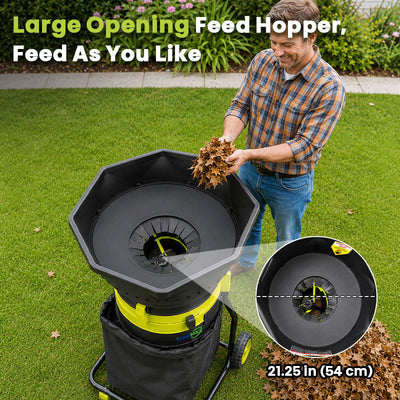 itoolmax electric leaf mulcher with wheels large opening