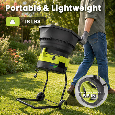 itoolmax electric leaf mulcher with wheels lightweight
