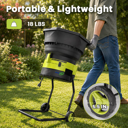itoolmax electric leaf mulcher with wheels lightweight
