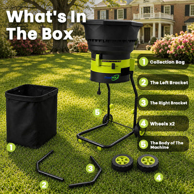 itoolmax electric leaf mulcher with wheels package include