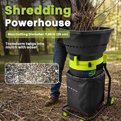 itoolmax electric leaf mulcher with wheels shredding powerhouse