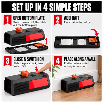 itoolmax electric mouse trap 2 pack using steps