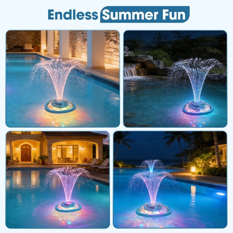 itoolmax floating pool fountain with remote must have for summer
