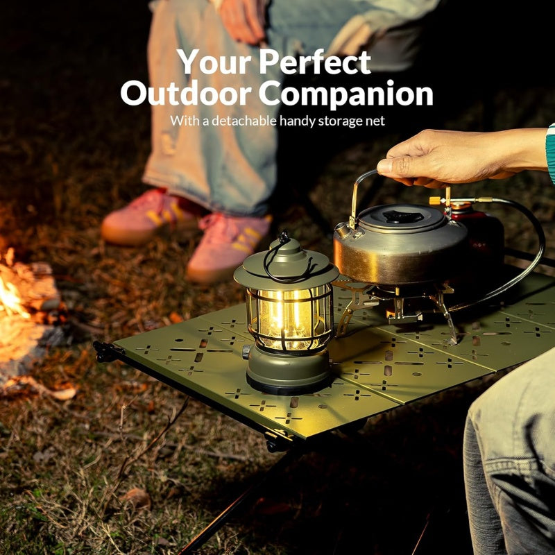 itoolmax folding camping table with handy storage net