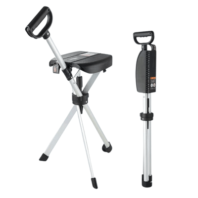 itoolmax folding walking stick with seat