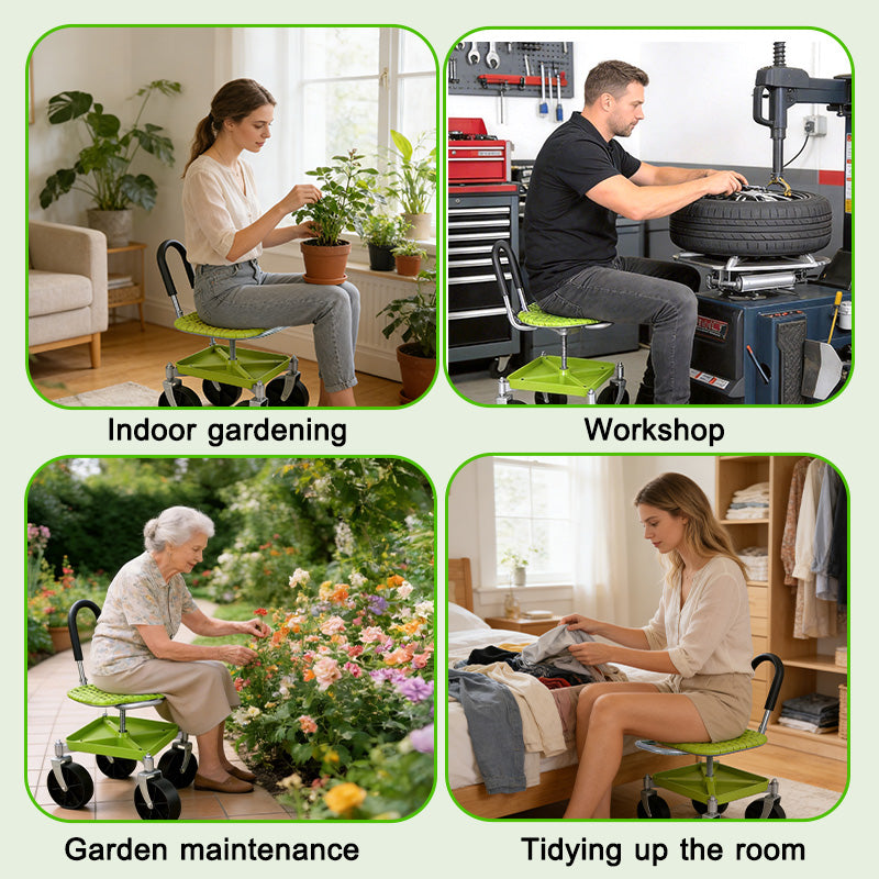 itoolmax garden rolling cart seat application