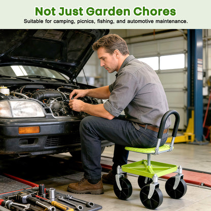 itoolmax garden rolling cart seat car tool