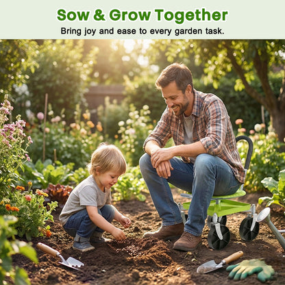 itoolmax garden rolling cart seat with sow gorw together