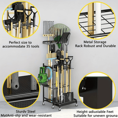 itoolmax garden tool organizer on wheels prefect size