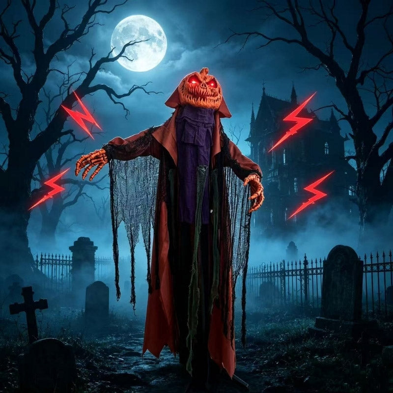 itoolmax halloween animatronics pumpkin ghost product for spooky atmosphere
