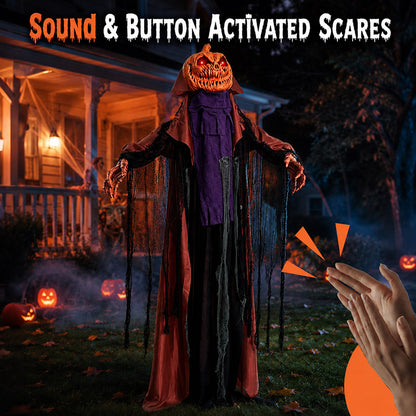 itoolmax halloween animatronics pumpkin ghost product sound actived