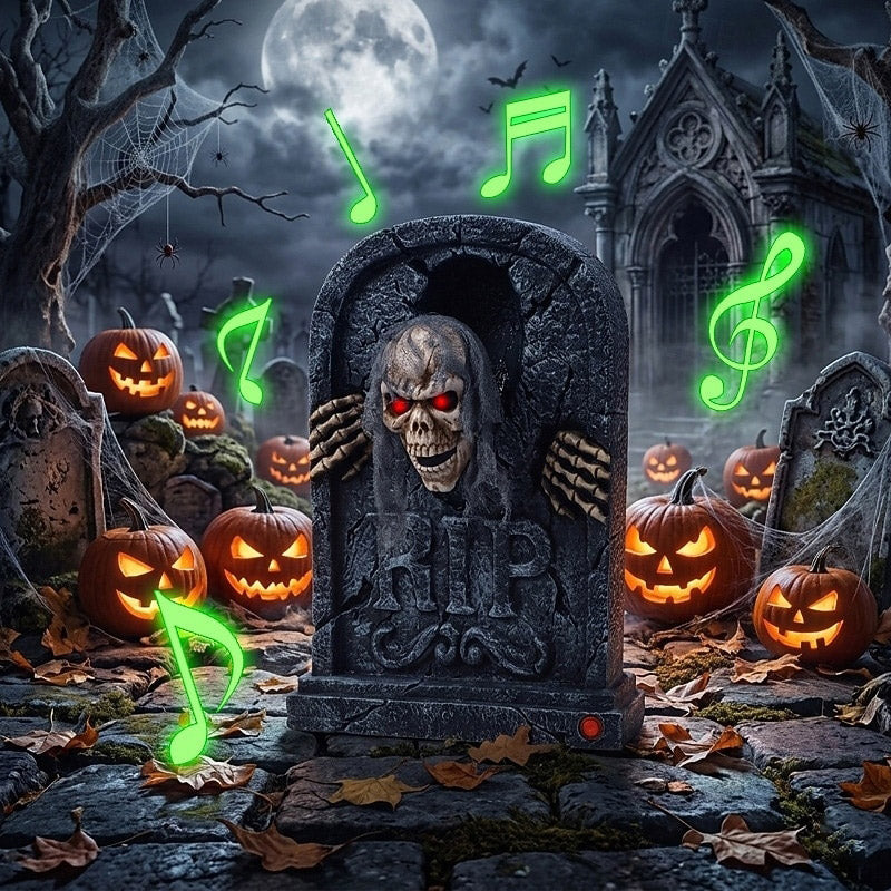 itoolmax halloween animatronics zombie tombstone product with creepy sounds