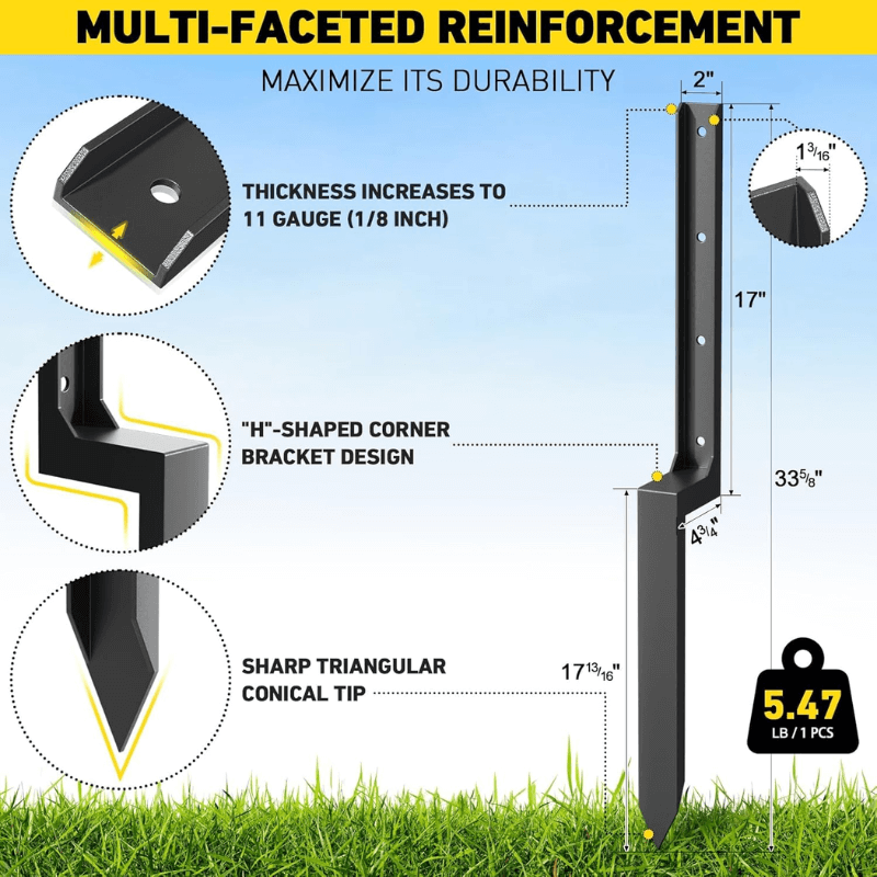 itoolmax heavy duty fence post repair kit multi-faceted